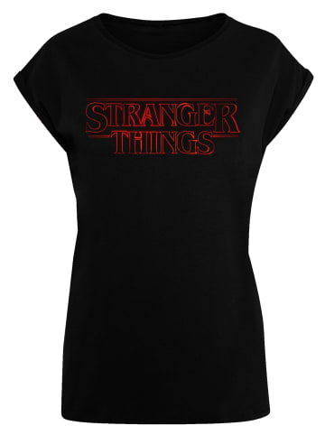 F4NT4STIC T-Shirt Stranger Things Glow Logo in schwarz