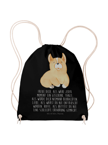 Mr. & Mrs. Panda Gymbag Corgie mit Spruch in Schwarz