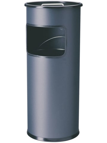 Durable Papierkorb Metall mit Ascher rund 17+2l anthrazit