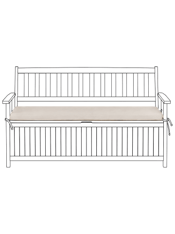 Beliani Auflagen SOVANA in Beige - (W) 148 x (H) 5 x (L) 45 cm