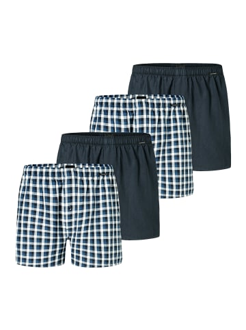 Schiesser Boxershorts Web in Blau / dunkelblau