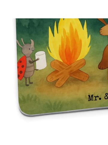 Mr. & Mrs. Panda Bierdeckel Bär & Marienkäfer Lagerfeuer Design ... in Weiß