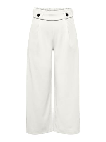 JACQUELINE de YONG Hose Wide Fit Ankle Pants Flare Culotte Cropped Pants in Weiß