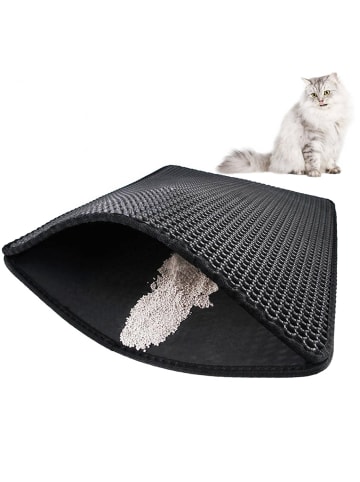 Intirilife Katzenklo Matte in Schwarz