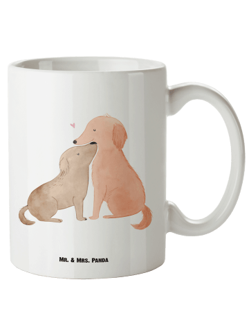 Mr. & Mrs. Panda Keramikbecher Hunde Liebe ohne Spruch in Weiß