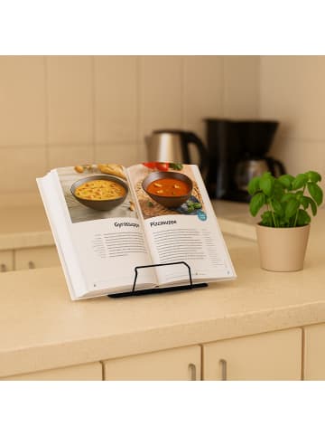 relaxdays 2 x Buchständer in Schwarz