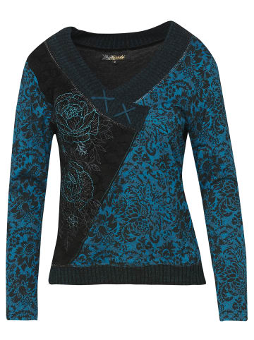 KOROSHI Langarm-T-Shirt in blau