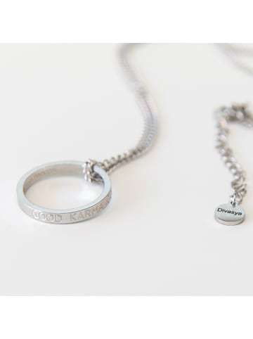 Divasya Halskette mit Ring Good Karma comes back in Silber - (L)60cm