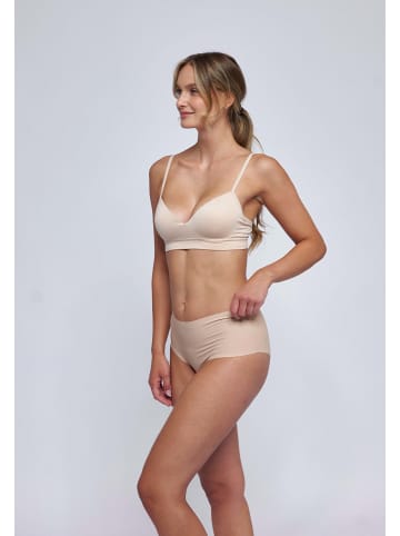 SNOCKS High Waist Hipster aus Mikrofaser Hellbeige 3 Stück