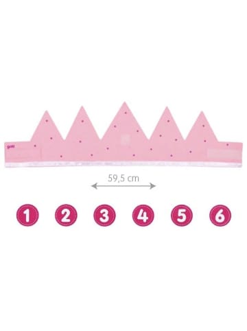 Goki Geburtstagskrone rosa - 1 Jahren