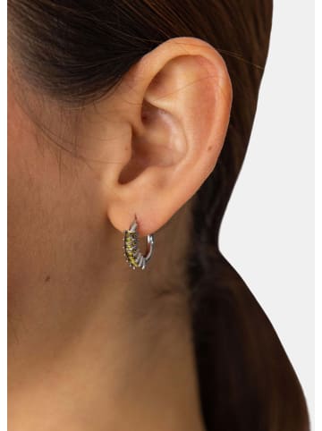 PURELEI Ohrringe Green Love Silber