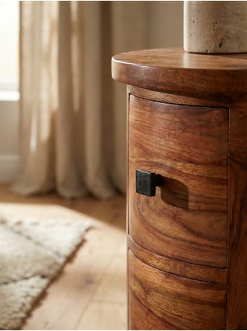 KADIMA DESIGN Design Sideboard Sheesham Massivholz 35x65x35 cm, Schränkchen mit 3