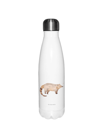 Mr. & Mrs. Panda Thermosflasche Nasenbär ohne Spruch in Weiß