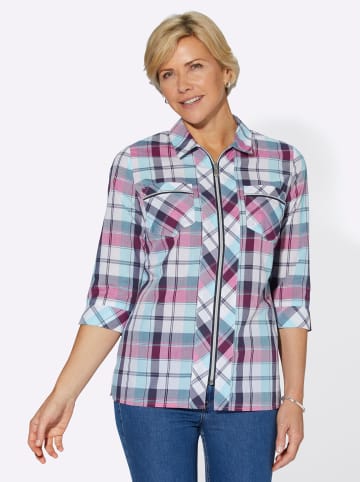 WITT WEIDEN Hemdbluse in fuchsia-nachtblau-kariert