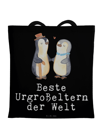 Mr. & Mrs. Panda Tasche Pinguin Beste Urgroßeltern der Welt mit ... in Schwarz