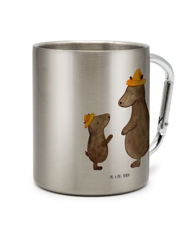 Mr. & Mrs. Panda Tasse Bären mit Hut ohne Spruch in Silber
