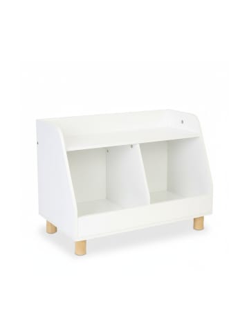 relaxdays Kinderregal in Weiß/ Natur - (B) 72 x (H) 52 x (T) 38 cm