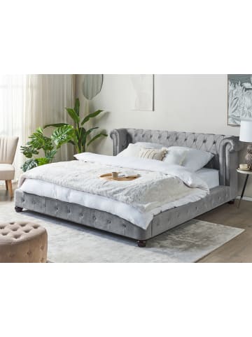 Beliani Doppelbett CAVAILLON in Grau - (W) 225 x (H) 93 x (L) 246 cm