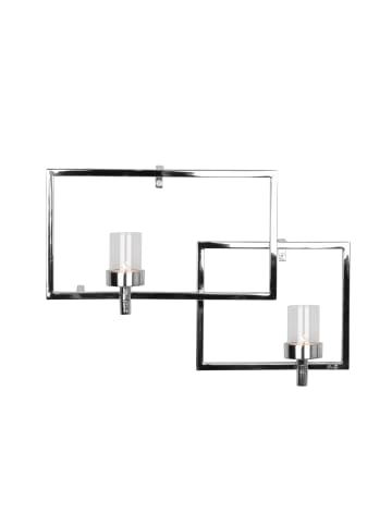 Fink Wanddekoration "Escala" mit Glas in Silber - H. 28 cm - B. 42 cm