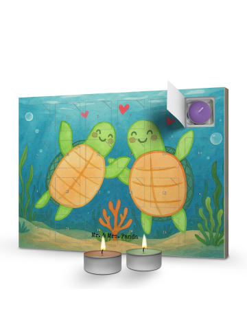 Mr. & Mrs. Panda adventskalender mit duftkerzen Schildkröten Paa... in Weiß