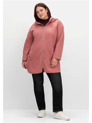 sheego Kapuzenjacke in rosenholz