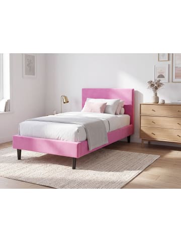 Beliani Bettrahmenbezug FITOU in Rosa - (W) 100 x (H) 75 x (L) 214 cm