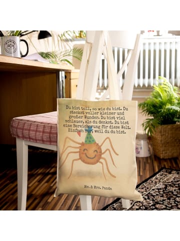 Mr. & Mrs. Panda Beutel Tasche Spinne Agathe Party Design mit Sp... in Weiß