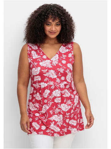 sheego by Joe Browns Longtop in rot gemustert
