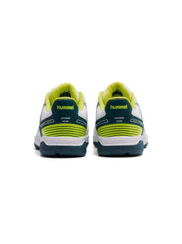 Hummel Hallenschuh Court Control Innenbereich Erwachsene in WHITE/GREEN/YELLOW