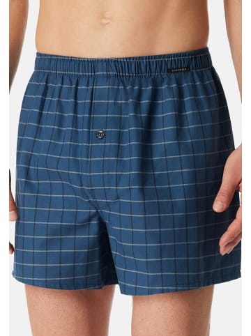Schiesser Boxershorts Web in Dunkelblau / blau