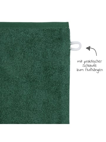 Wörner Waschhandschuh 3er Pack - Uni Piniengrün in gruen