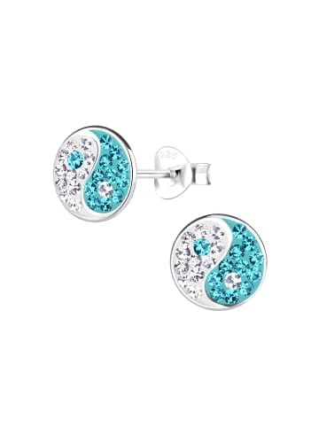 Alexander York Ohrstecker YIN YANG türkis in 925 Sterling Silber, 2-tlg.