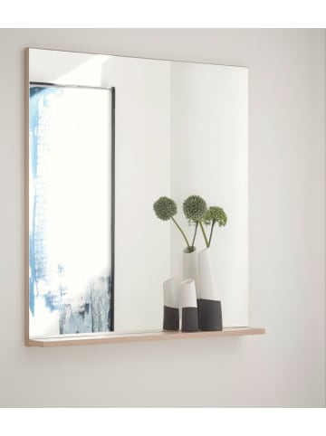 Furn.Design Wandspiegel Eiche mit Ablage Garderobenspiegel 75 x 80 cm