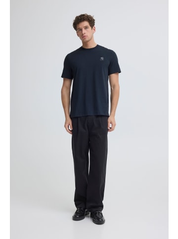 CASUAL FRIDAY Unifarbenes Kurzarm T-Shirt Rundhals Regular Fit in Dunkelblau