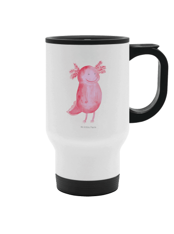 Mr. & Mrs. Panda Kaffeebecher Axolotl Glücklich ohne Spruch in Weiß