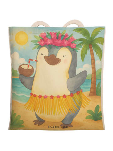 Mr. & Mrs. Panda Shopping Bag Pinguin Kokosnuss Design ohne Spruch in Weiß