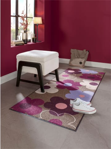 Heine Fußmatte in taupe-beere-gemustert