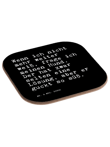 Mr. & Mrs. Panda Untersetzer Tasse Wenn ich nicht mehr... mit Sp... in Schwarz