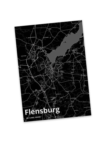 Mr. & Mrs. Panda Postkarte Flensburg mit Spruch in Keine Angabe