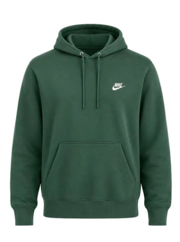 Nike Sweatshirt con capucha in Fir/Fir/White