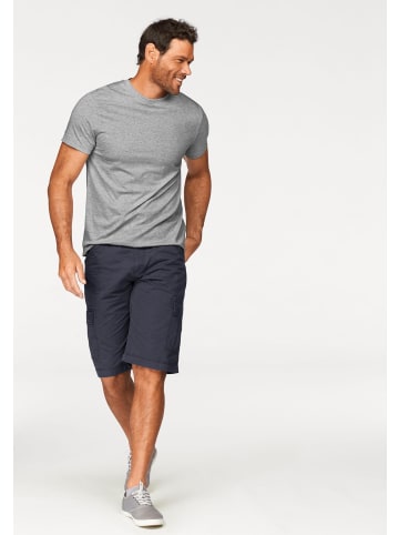 Man's World T-Shirt in rot, marine, grau-meliert