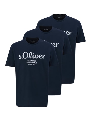 S. Oliver T-Shirt Basic in Blau