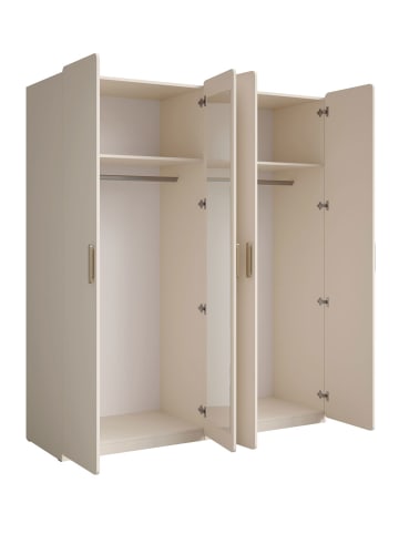 Feldmann-Wohnen Kleiderschrank Lorenz sandbeige / gold 179 / 56,5 / 210cm