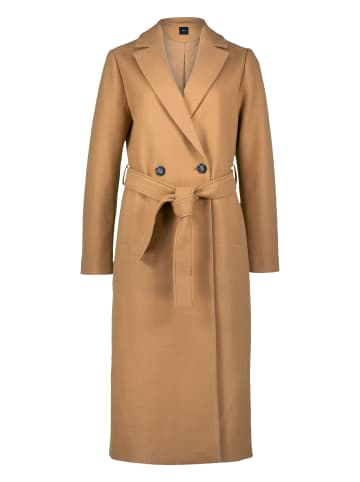 Zero  Mantel Wolloptik mit Bindegürtel in Cinnamon Swirl