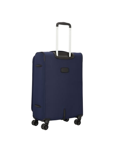 D&N Travel Line 9504 4 Rollen Trolley M 67 cm mit Dehnfalte navy