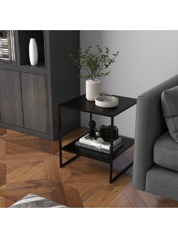 HOMCOM Beistelltisch-40L x 40B x 45H cm-Schwarz