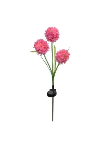MARELIDA LED Solar Gartenstecker Blume in rosa - H: 70cm