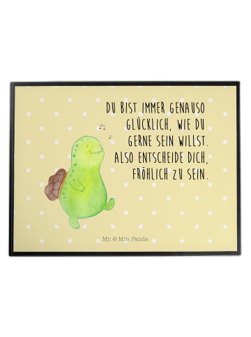 Mr. & Mrs. Panda Malunterlage Schildkröte Pfeifen mit Spruch in Gelb Pastell