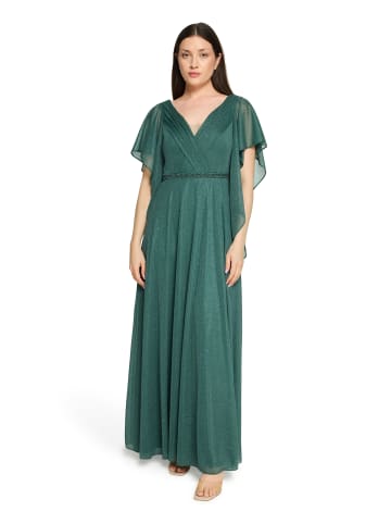Vera Mont Abendkleid im Glitzer-Look in Green/Grey