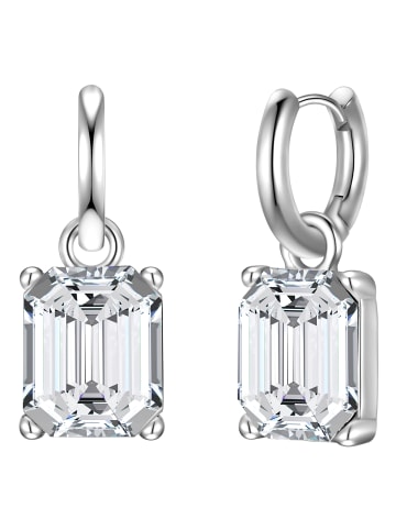 Yokoamii Ohrringe aus Messing mit Glas in silber
